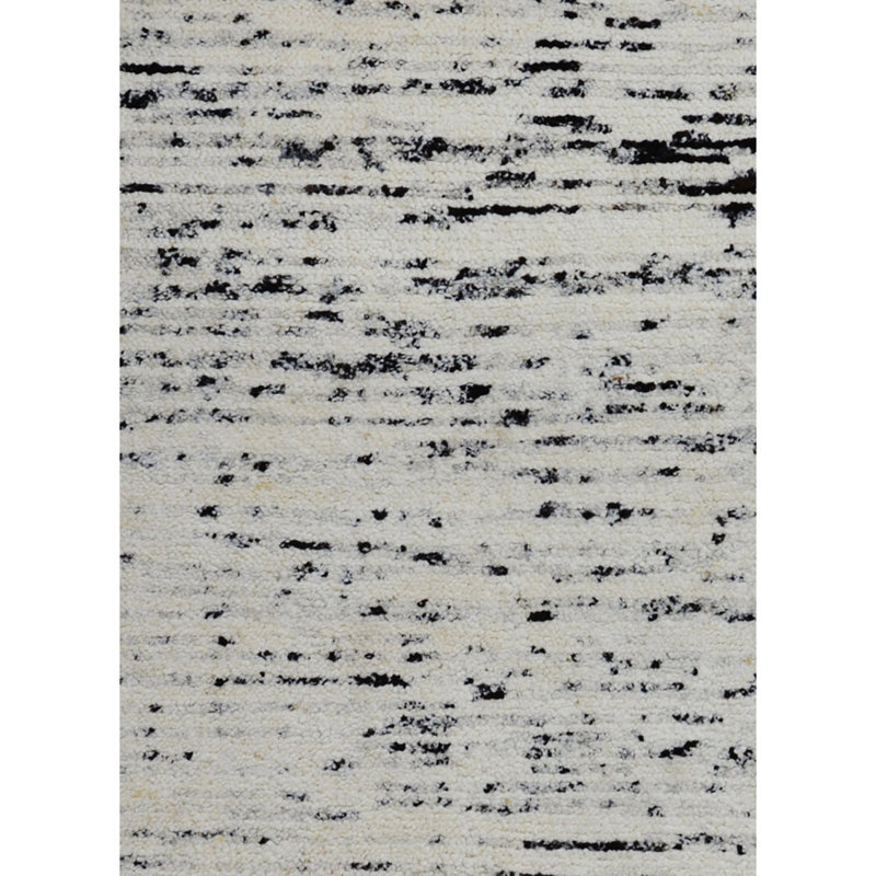 Tapis gris en laine noué à la main, Rectangle 8 pi x 10 pi