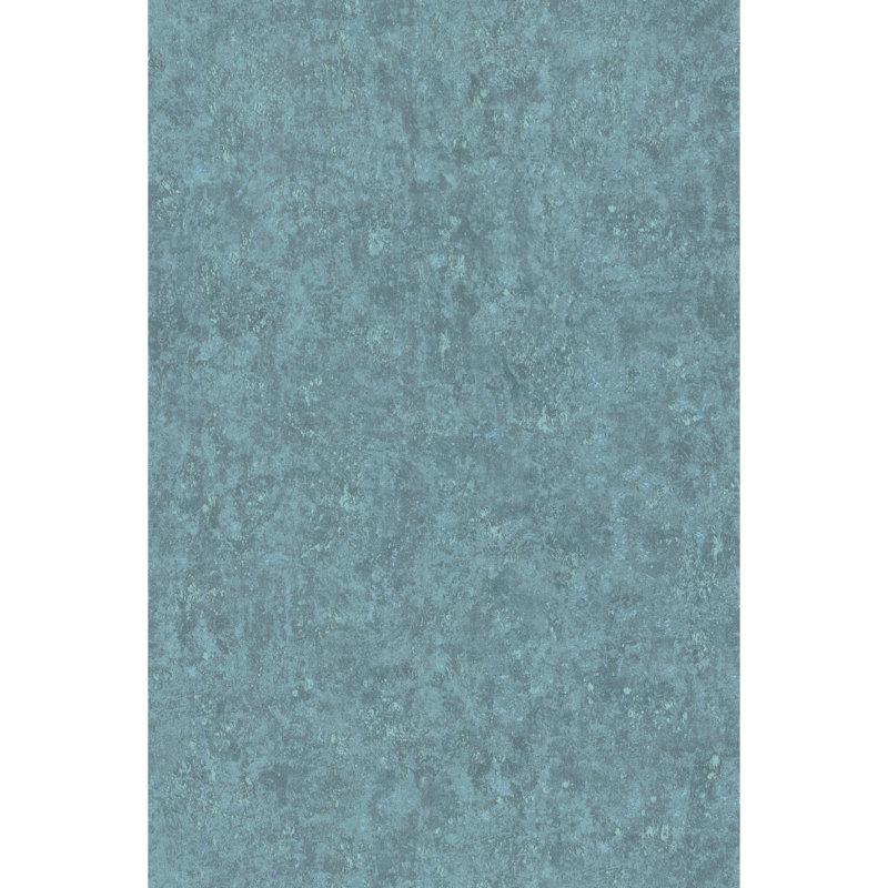 Foundation Salvage Abstract Wallpaper Roll, Bright Aqua/Pewter