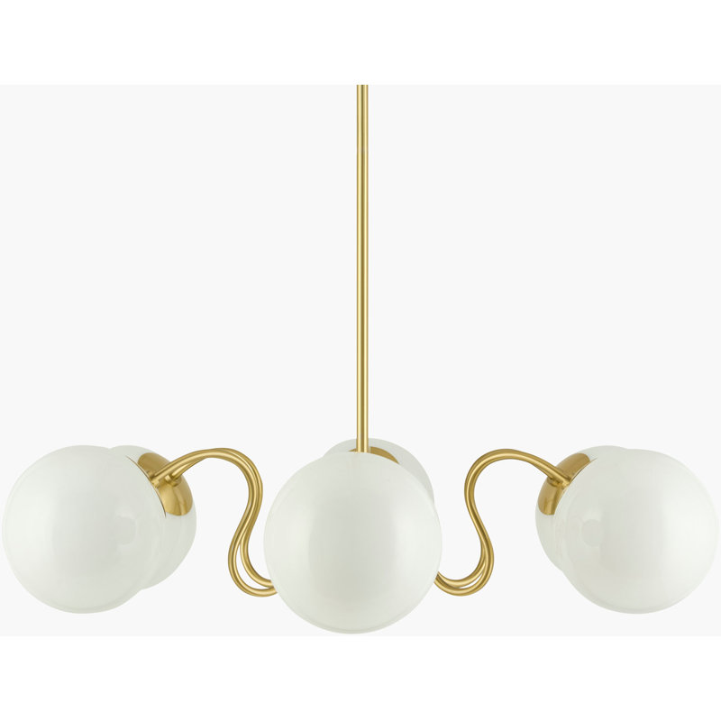 Lunavia Chandelier, 6 Lights, 12" H x 38.4" W x 38.4" D