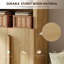 Ensemble de 2 garde-manger arqués de 71 po de hauteur, ensemble de 2 présentoirs en bois avec portes et tablettes réglables, armoire Mid-Century moderne et polyvalente pour la salle à manger, la chambre à coucher-91310473