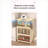 Cabinets, 5-Tier Folding Storage with Magnetic Door &amp; Wheels, 19.7”×11.8”×50” | Off-White | Contemporary-1640222910