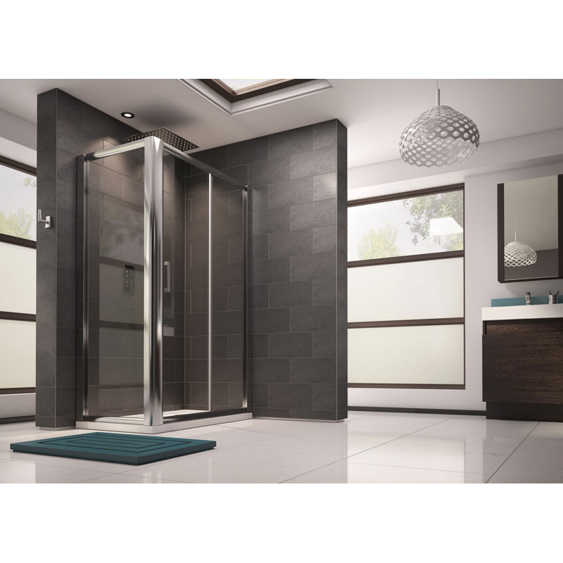 Waverley Rectangular Shower Enclosure with Tray, 185 cm H x 140 cm W x 80 cm D