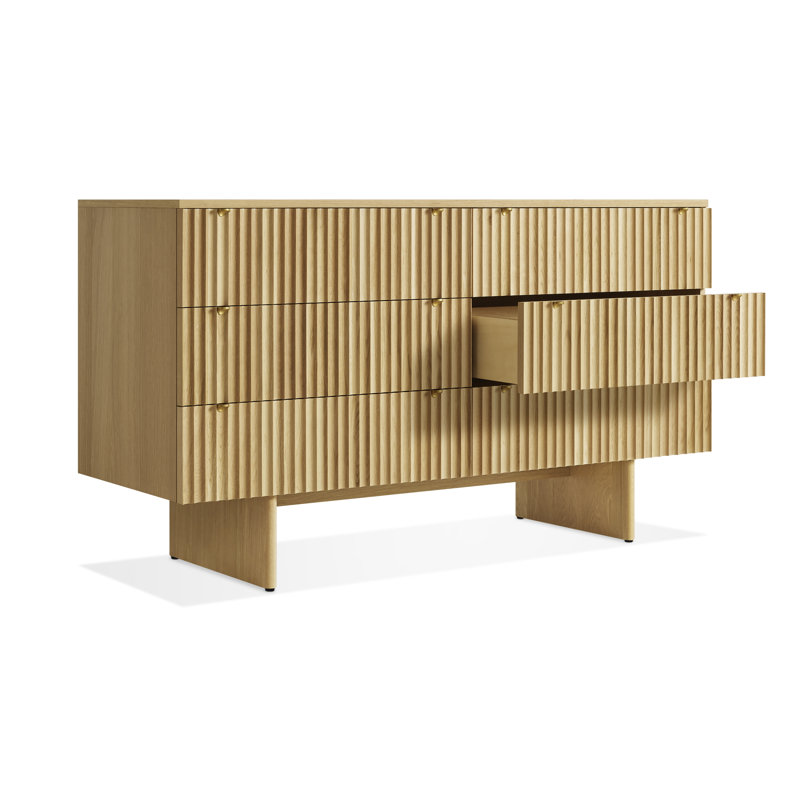 Murmur 6 Drawer Dresser, Oak Brown