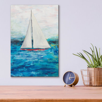  «Set Sail» par Courtney Prahl, art mural en verre acrylique, 12 po x 16 po
