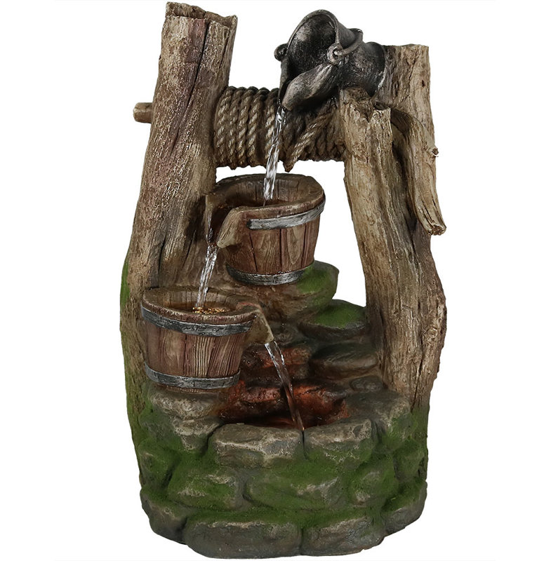 Ahmed Weather Resistant Floor Fountain with Light