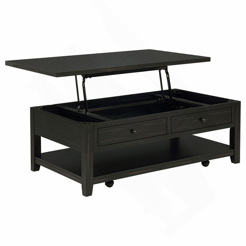 Table basse à plateau relevable mobile de 48 pouces