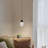 1-light Clear Mini Sphere Pendant Light Transparent Creative Globe Pendant Light