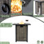 Foyer de table au gaz propane 28 ", foyer carré en acier de 50000 BTU pour terrasse de jardin - Noir