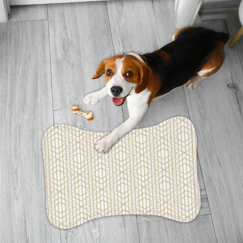 Beach White - 1 Piece Bone Shape Feeding Mat