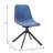 Matthew Leather Dining Side Chair With 360-Degree Swivel And Powder-Coated Iron Legs Matthew Collection-144607885-134529384