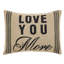 Housse de coussin en coton rustique Love Tan - Insert de coussin en toile de jute rectangulaire Farmhouse Decor-117167288