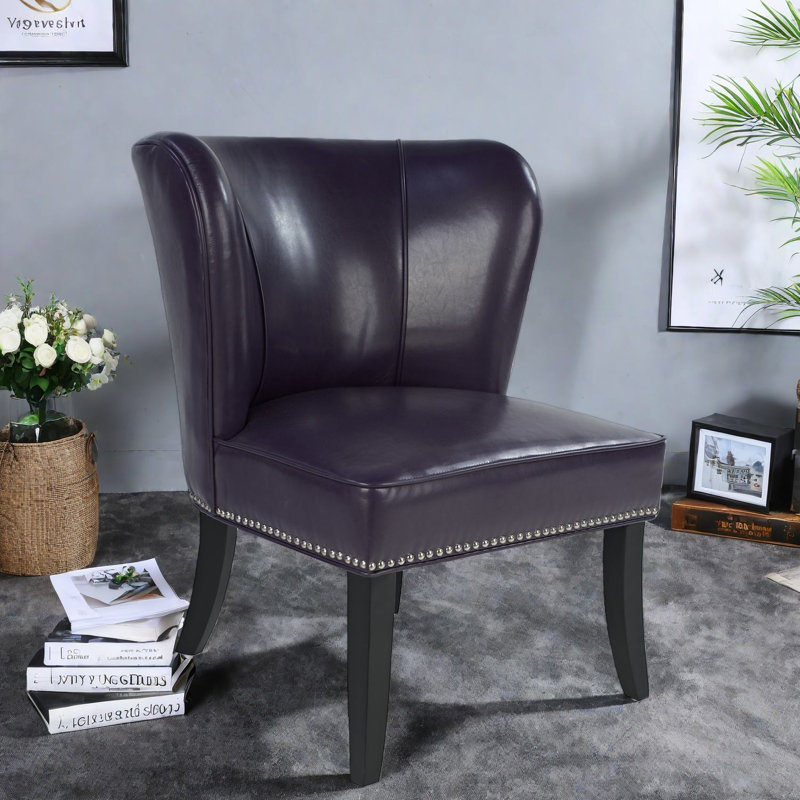 Fauteuil d'appoint confortable en cuir Pu