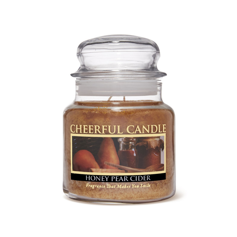 Bougie en pot de poires miel
