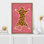 IDÉE4WALL, reproduction d'art sur toile encadrée, décoration de chambre BCBG, tapis en fourrure de guépard africain, croquis, nature sauvage, dessins, animaux bohémiens chics, colorés pour le salon, la chambre à coucher, le bureau, encadrée sur to
