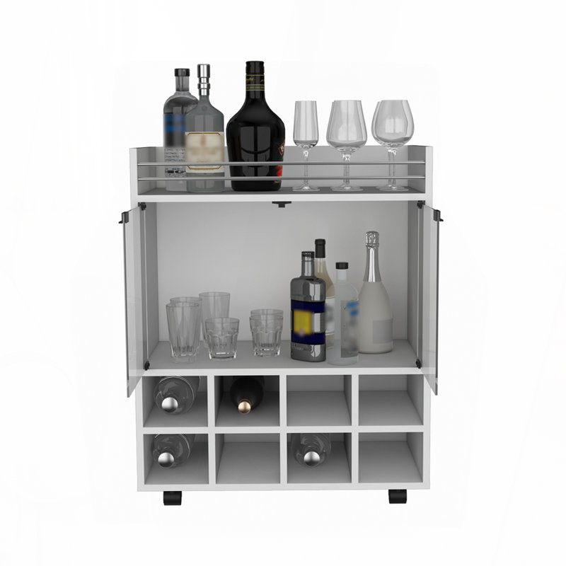 Chariot-bar avec support pour 8 bouteilles St Andrews