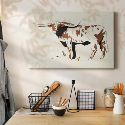 Terre Cotta Steer II-Gallery Wrapped Canvas