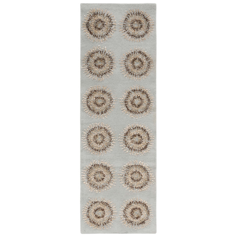 Jorie Hand Tufted Wool Geometric Rug, Runner 2'6" x 8'