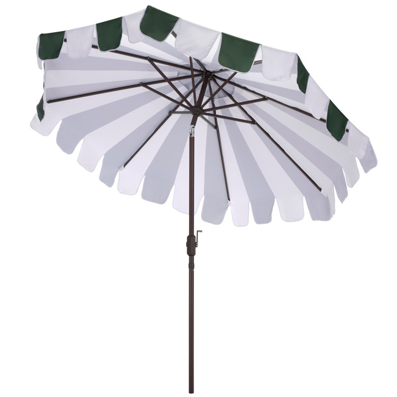 256.01cm Market Parasol, Hunter Green Stripe