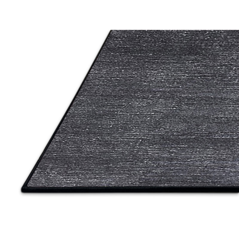 Tapis noir cuivre à motif abstrait, Rectangle 8 pi x 10 pi