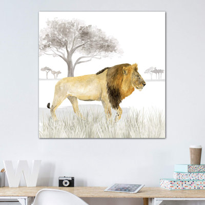 «Serengeti Lion Square» par Tara Reed - reproduction imprimée