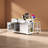 48Inch Large Kitchen Island With 2 Bar Stools, Power Outlet, Door Internal Storage Rack-1393103767