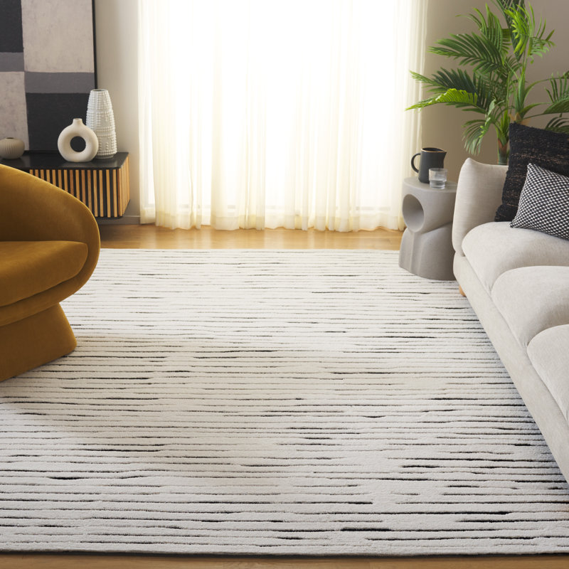 Casablanca Hand Tufted Wool Pile Abstract Rug, Rectangle 5" x 8"