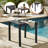 2-Piece Outdoor Aluminum Chaise Lounge and Side Table Set with 3D Double-Layer Textilene