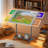 Wooden 1500 Piece Puzzle Table With Drawer, 35"*27.17" Adjustable Puzzle Table, 360° Tilting Puzzle Table With Legs And Wheels, Rolling Puzzle Table, Adjustable Height And Angle, With Protective Cover