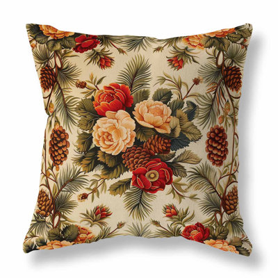 Woodland Winter Florals intérieur / extérieur 26 x 26