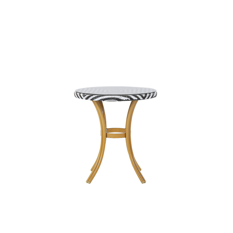 Ginjiro Round Metal Outdoor Bistro Table , 70cm cm W 70cm cm D