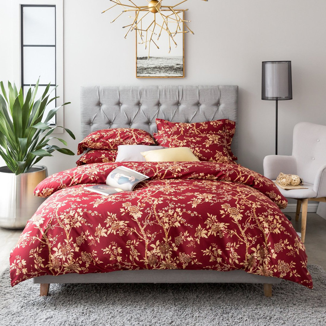 Sateen Floral Duvet Cover Set Sweety Pie Inc 