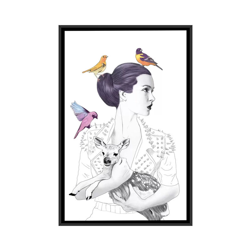 « princess pike », impression sur toile tendue, H 26 po x l 18 po x P 1,5 po, Toile avec cadre flottant noir, Pas de tapis