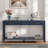 Alkan Stylish Console Table with Vertical Stripe Drawers and Bottom Shelf-854922381