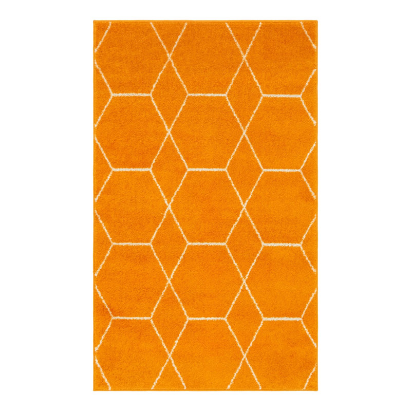 Tapis orange Mariam, Rectangle 3 pi 3 po x 5 pi 3 po