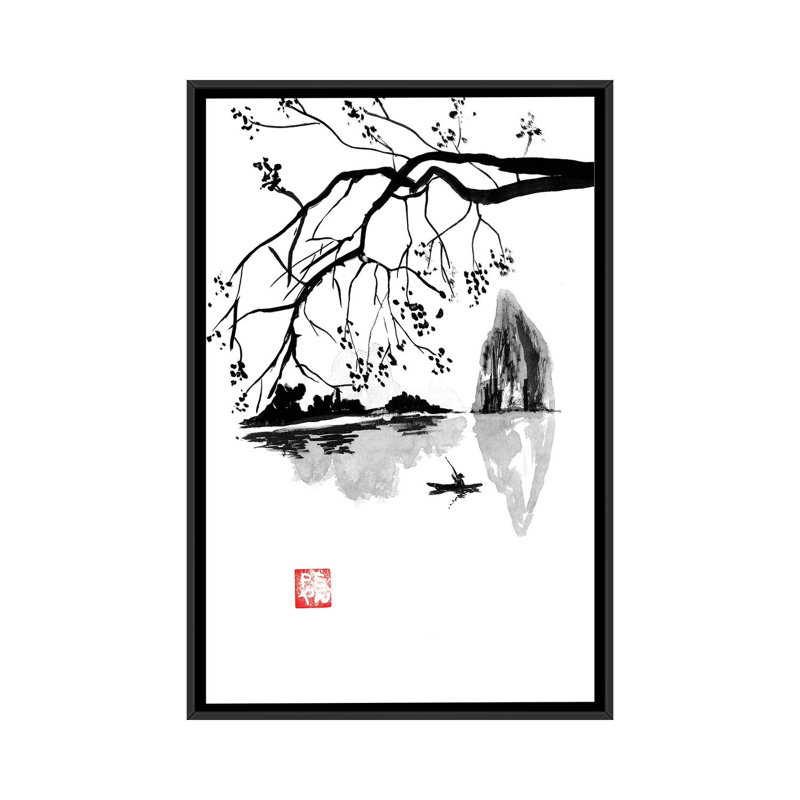 Along 1 Piece Wall Art on Canvas, 152.5 cm H x 101.5 cm W, Black Framed