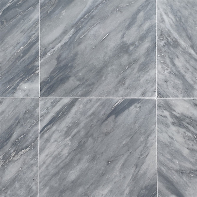 Carreau de mosaïque pour mur et plancher en marbre 6 po x 6 po Bardiglio, Gris clair