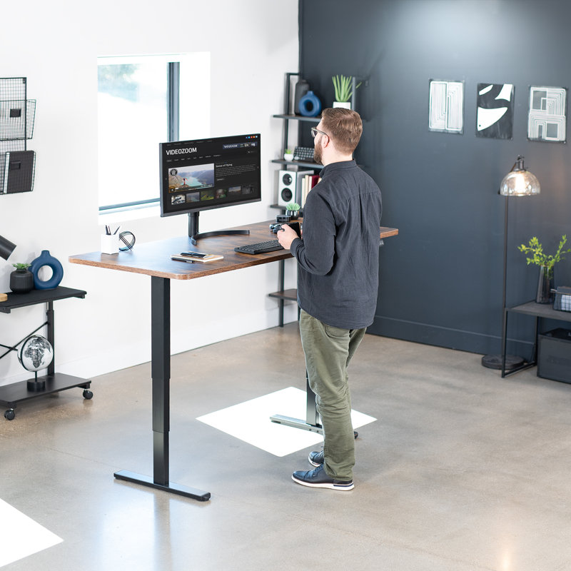 Black Adjustable Electric Dual Motor Desk Frame