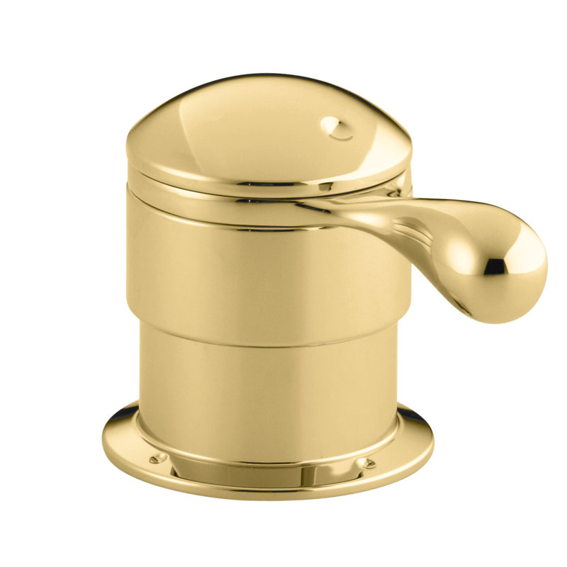 Deck-Mount Trim for Transfer Valve/Vacuum Breaker with Lever Handle, Vibrant Polished Brass