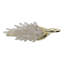 Élégant objet de sculpture décoratif cygne assis avec des ailes d'inspiration cristal pour la décoration intérieure - Décoration de table glamour pour la décoration du salon - Or et transparent