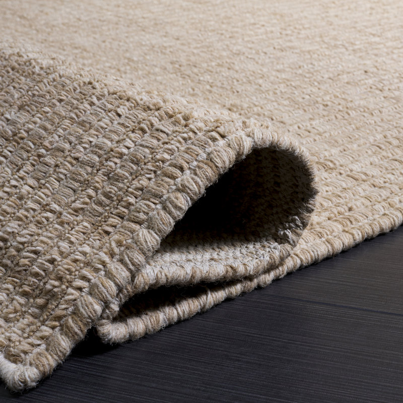 Natura 230 Hand Woven Wool Pile No Pattern Rug, Rectangle 6' x 9'