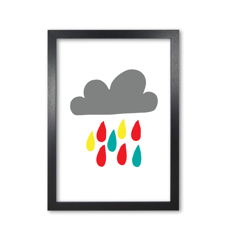 Rain Cloud - Print, Black Grain Frame, 42 cm H x 30 cm W x 5 cm D