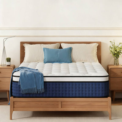14" Firm Gel Memory Foam Hybrid Mattresses In A Box, CertiPUR-US, OEKO-TEX Certified by Alwyn Home