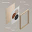 Ensemble de 3 reproductions d'art mural encadrées Minimal Neutral Pebble Shapes-123941251-123941255