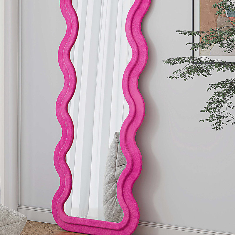 Miroir de plancher Flannel, Rose