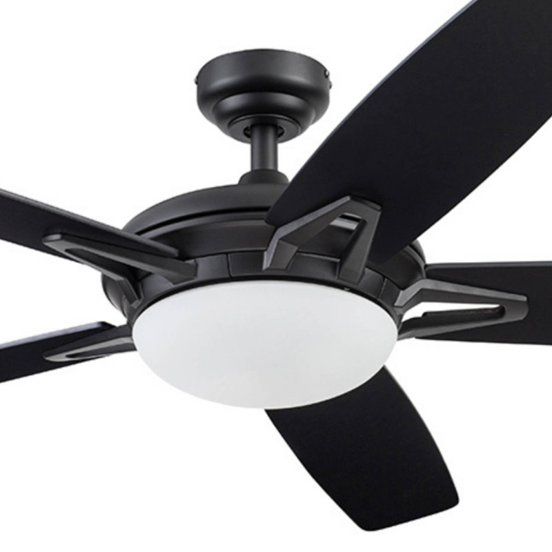 Azuza 52" Ceiling Fan with LED Light, Matte Black