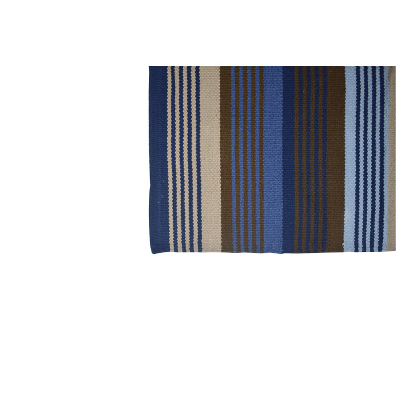 Kemah Striped Hand Woven Indoor / Outdoor Area Rug, Rectangle 60 x 90cm