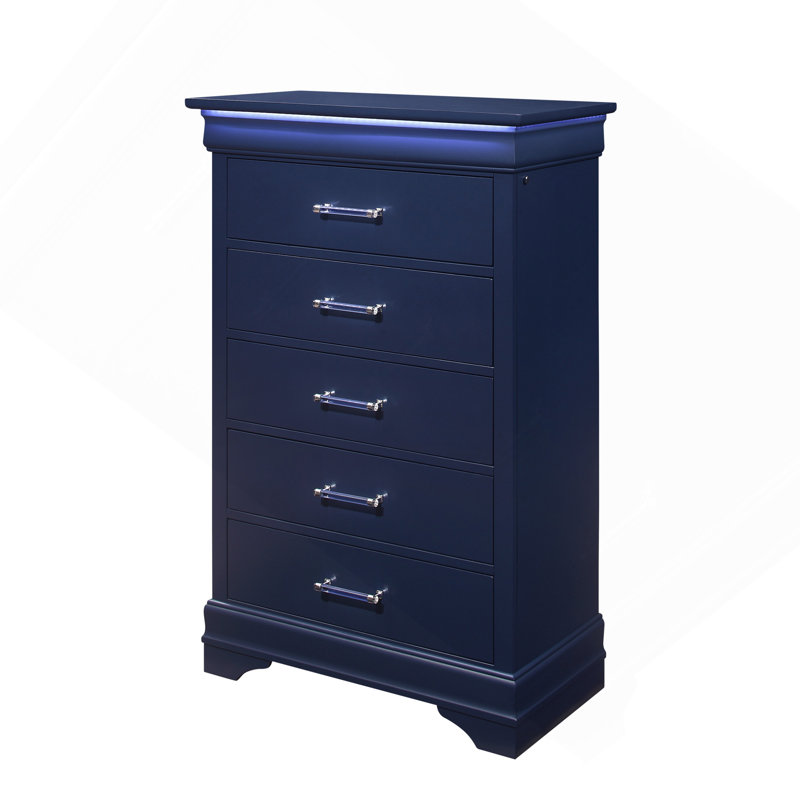 CHARLSTON BLUE CHEST WITH LED, Blue