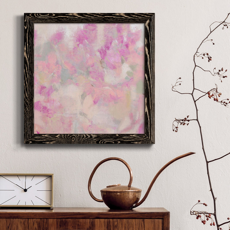 Toile encadrée Blooming Shrub I-Premium - prête à être accrochée, H 31,5 po x l 31,5 po x P 1,5 po, Noir