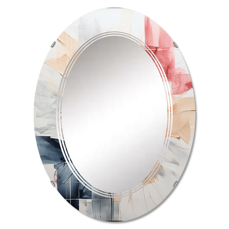 Atambua - Miroir mural tendance ovale, 36 po x 24 po