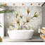 Murale florale pelez et collez - Orchidées scintillantes-748543693